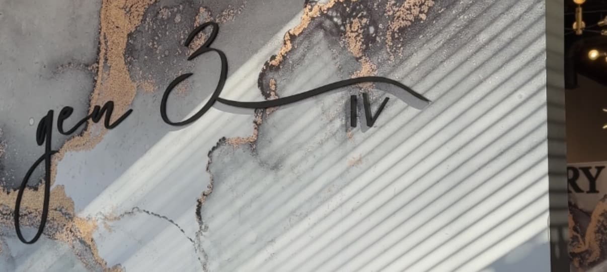 Gen 3 IV wall sign inside the clinic